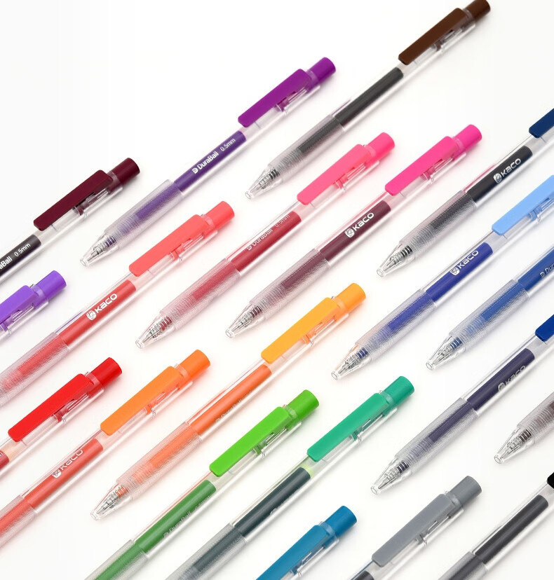 KACO Red Pen, 0.5mm, Red Gel Pen, Semi-Needle Tube, Retractable, for Teachers' Grading And Homework Correction, Carbon Ink Pen, Student Use, Water-Based Pen, Red, 1 Pen/pack, K5 3