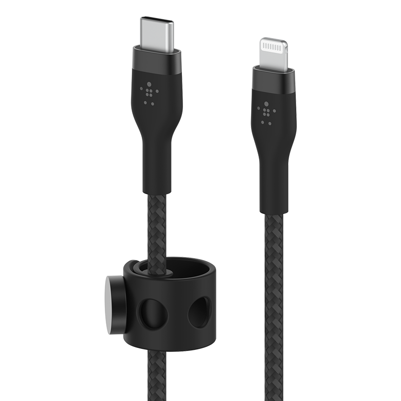 BELKIN Apple Charging Cable, Double-Layer Braided, MFi Certified, Apple Phone PD Fast Charging, Type-C to Lightning Charging Cable, 2 Meters Black, CAA011