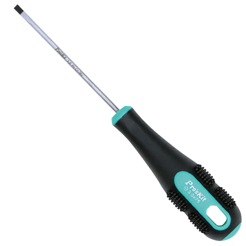 Pro'sKit 9SD-201A Green And Black Double-Color Flathead Screwdriver