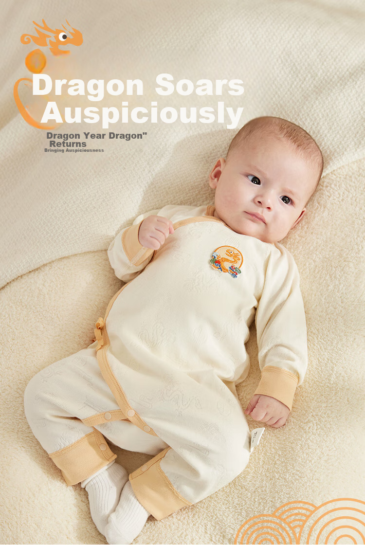 Wismorni Newborn Baby Clothes Long Sleeve Spring And Autumn Infant Romper Chinese Style Onesie Jumpsuit Spring Outfit 1