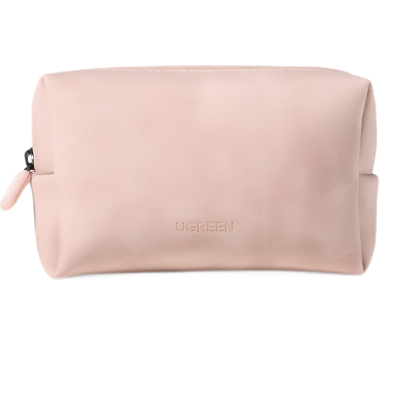 UGREEN Laptop Power Cord Storage Pouch, Cable Charger Mouse Earphone Organizer Portable Bag Compatible with Apple Huawei Computer Accessories Storage Bag Pink