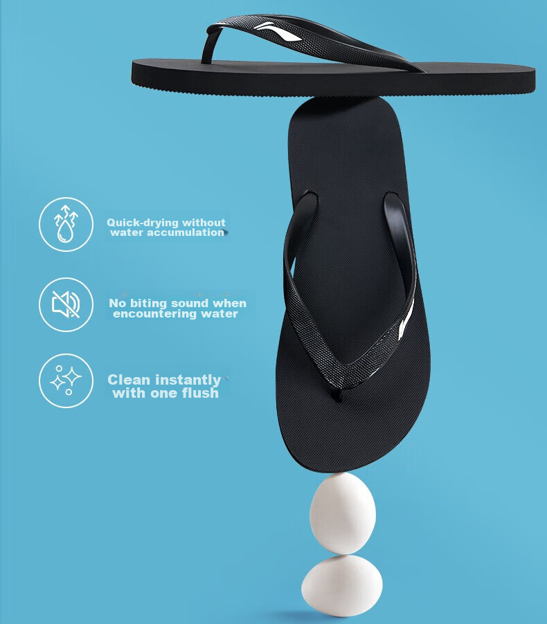 Li-Ning Flip-Flops, Sports Sandals for Men And Women, Summer Outdoor Wear, Non-Slip Casual Sandals, Skateboard Beach Shoes, Non-Slip Slippers 19