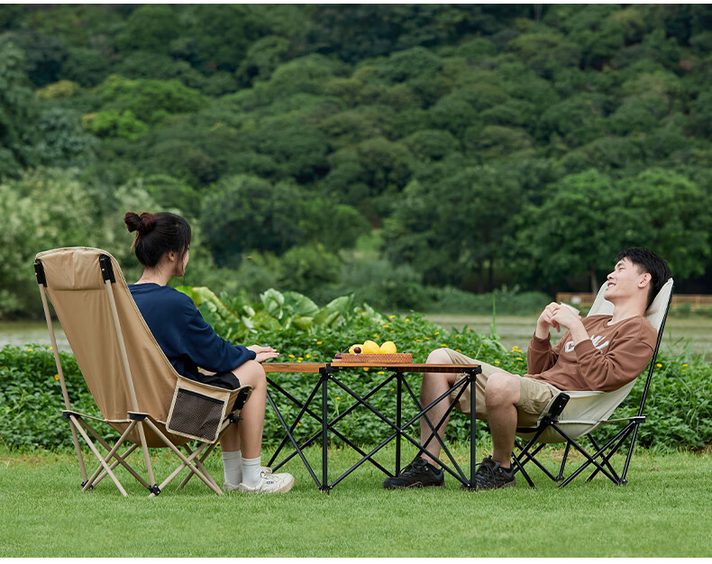 Camel Outdoor Folding Chair Moon Chair Camping Picnic Chair Beach Portable Stool Outdoor Sketching Fishing Chair D080C 9