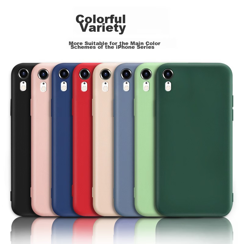 Силиконовый чехол KEKLLE для Apple iPhone XR, полнозащитный чехол с покрытием камеры, ультратонкий мягкий чехол с ощущением кожи, темно-синий