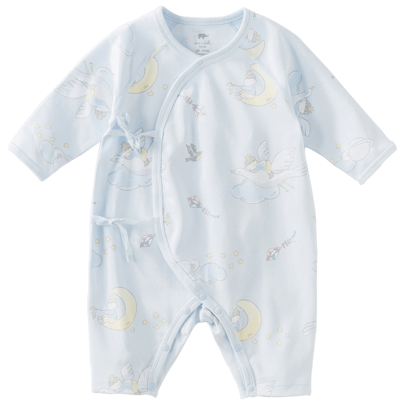 DAVE & BELLA Newborn Baby Spring and Autumn Romper Monk Suit for Boys and Girls