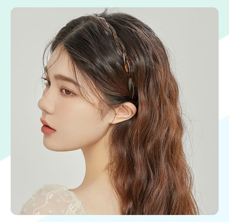 CHIMERA Acetate Hairband with Texture, High-End Hair Clip for Women's Bangs And Ponytail, Hair Accessory, Birthday Gift for Girls 5