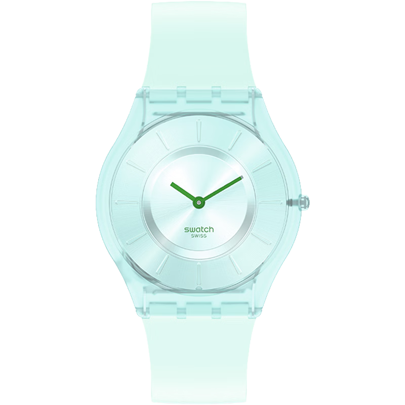Swatch Swiss Watch, Ultra-Thin Watch for Middle And High School Exams, Women's Quartz Watch, Holiday Gift, Refreshing Mint