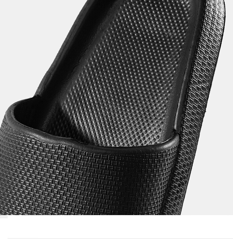 IQGD Slippers for Men And Women, Home Couple Style, Indoor And Outdoor Shower Sandals 002 Black Size 36-37 8