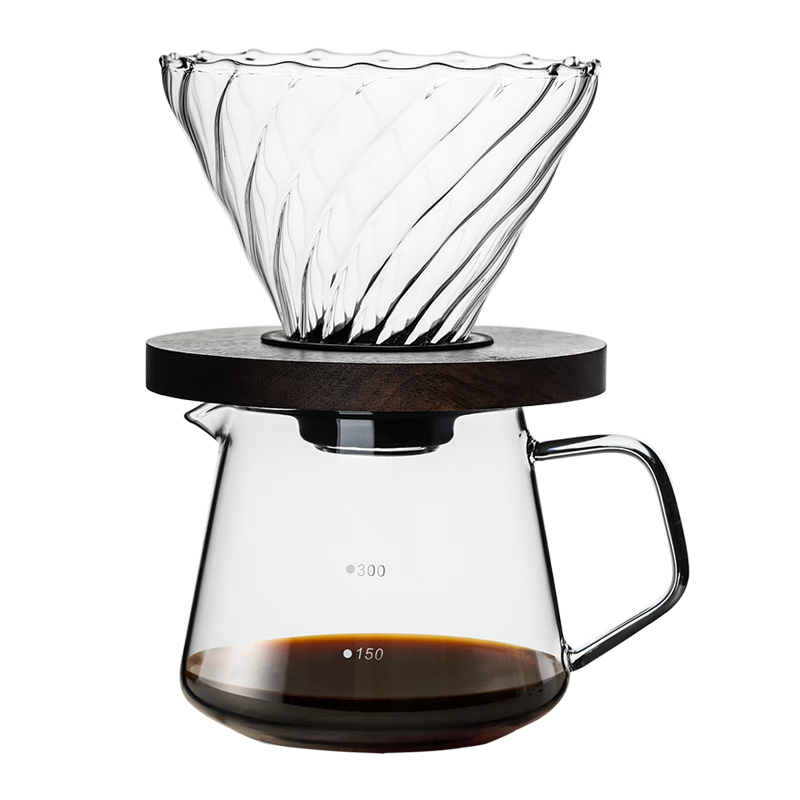 JD Jingzao French Press Thickened Heat-Resistant Hand Brew Coffee Filter Glass Cold Brew Pot Large Capacity 700ml