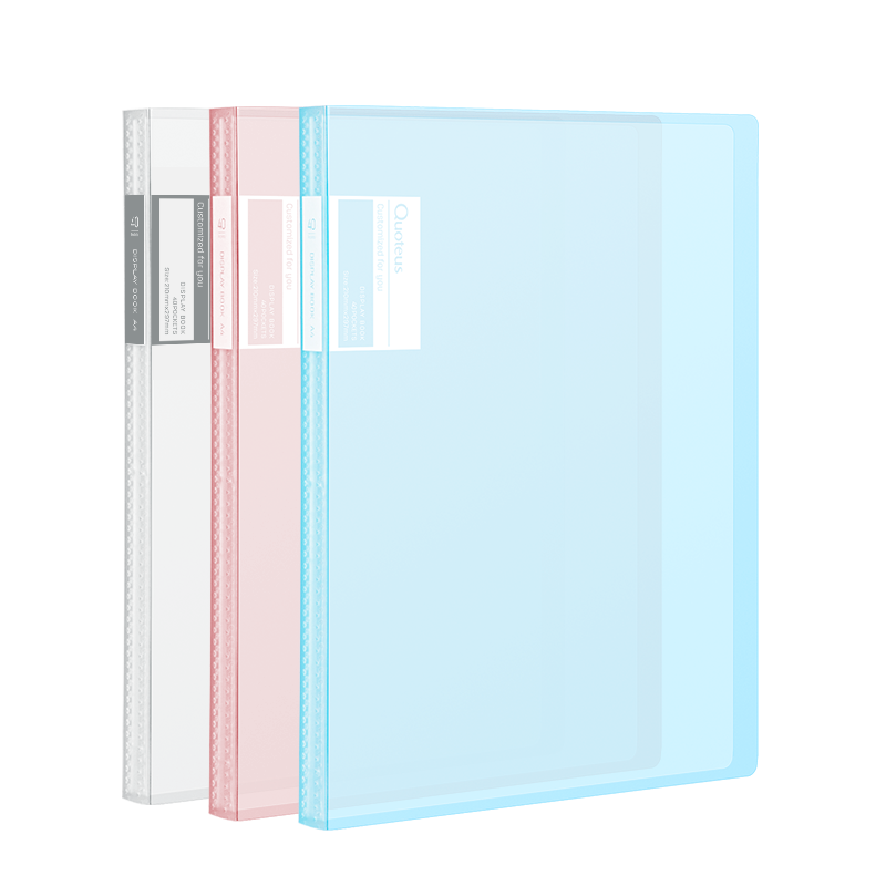 Deli A4/40-Page Pastel Document Folder File Organizer, Student Award Collection Folder, Pregnancy Test Report Organizer, Fashionable Simple Large-Capacity 3-Pack Mixed Colors Set 27152