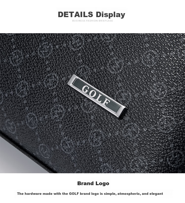 GOLF Briefcase, Men's Handbag, 14-Inch Laptop Bag, Business Office Travel Shoulder Crossbody Bag 26