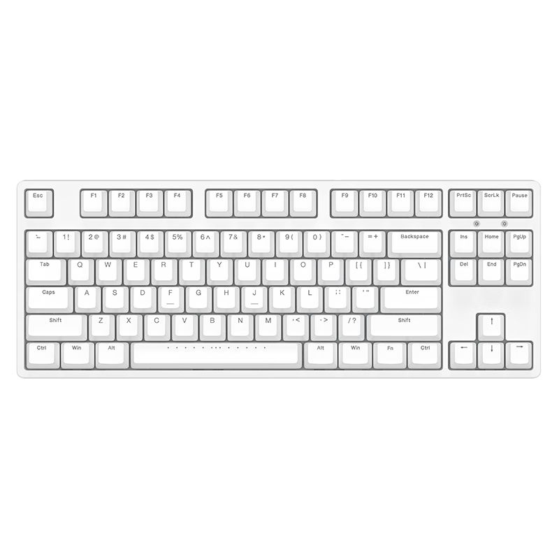 Ikbc C87 Mechanical Keyboard, Wired Keyboard with 87 Keys, E-Sports Gaming Keyboard, Office Typing Keyboard with Good Feel, Cherry Keyboard, White with Red Switches, Wired