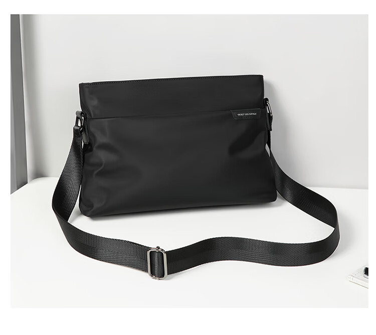 GOLF Men's Nylon Water-Resistant Shoulder Bag, Large Capacity Crossbody Bag, Casual Trendy Lightweight Fashionable Satchel 16
