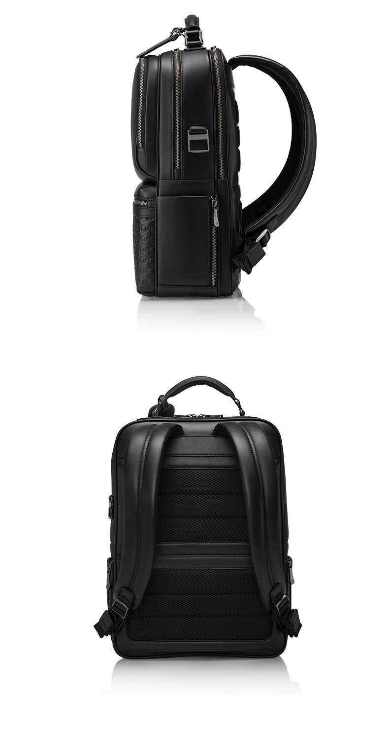 Xinxiuli Men's Backpack, 15.6-Inch Laptop Bag, Business High-End Cowhide Leather Large Capacity Schoolbag, Birthday Gift, NQ8 9