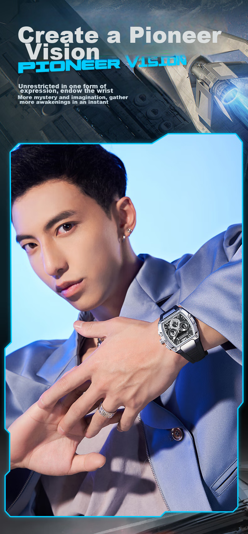 MARK FAIRWHALE Interstellar Watch, Men's Mechanical Style, Top Ten Famous Watches for Students, 2026 New Model Wristwatch, National Watch Brand, Birthday Gift for Boyfriend 4
