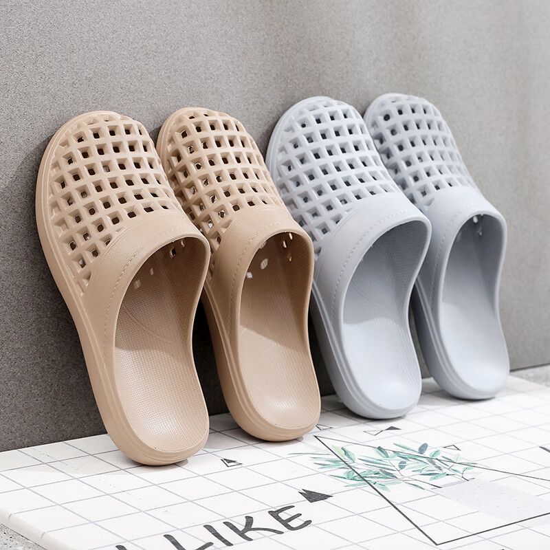 GUOLUOFEI Elderly Non-Slip Slippers Summer Bathroom Sandals for Men and Women Purple Size 35-36