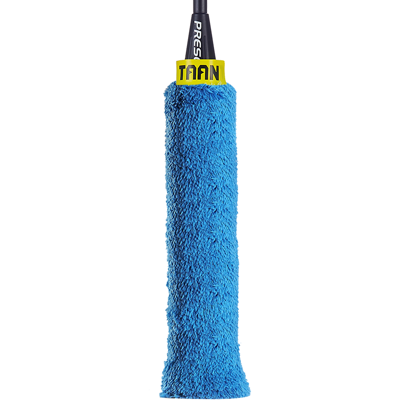 Taan Badminton Racket Grip Tape, Sweat-Absorbing Soft Fiber Towel Handle Grip X5 Blue Large Size