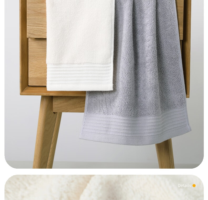 KING SHORE Thickened 100% Pure Cotton Face Towels, All Cotton Absorbent Towels, Class A Hotel and Sports Towels, Pack of 3 4