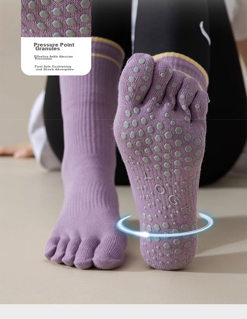 XUEXIMAN Yoga Compression Sports Socks for Women, Mid-Calf Fitness Socks, Professional Running Jump Rope Long Compression Socks, Yoga Calf Socks 7