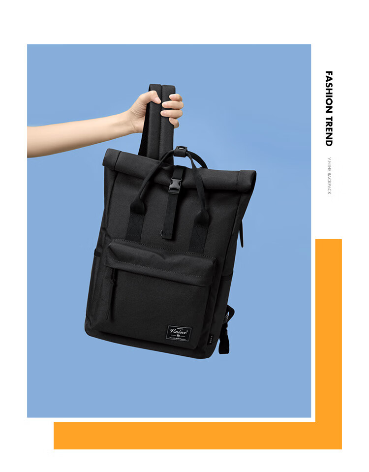 V.NINE Backpack, Large Capacity Travel Bag for Men And Women, 14/15 Inch Laptop Bag, Student Bookbag, Couple's Backpack 5