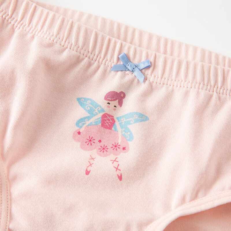 DAVE & BELLA [Two-Pack] Children's Underwear 2024 Girls' Mid to Big Kids' Triangle Briefs Panties