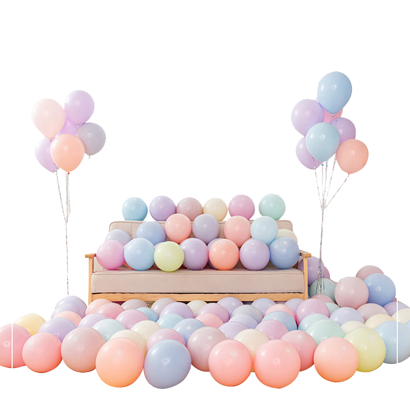 Duomeiyi Balloon Birthday Decoration, Children's Day Gift, Party Wedding Room Indoor Decoration Balloon Set 100+ with Pump