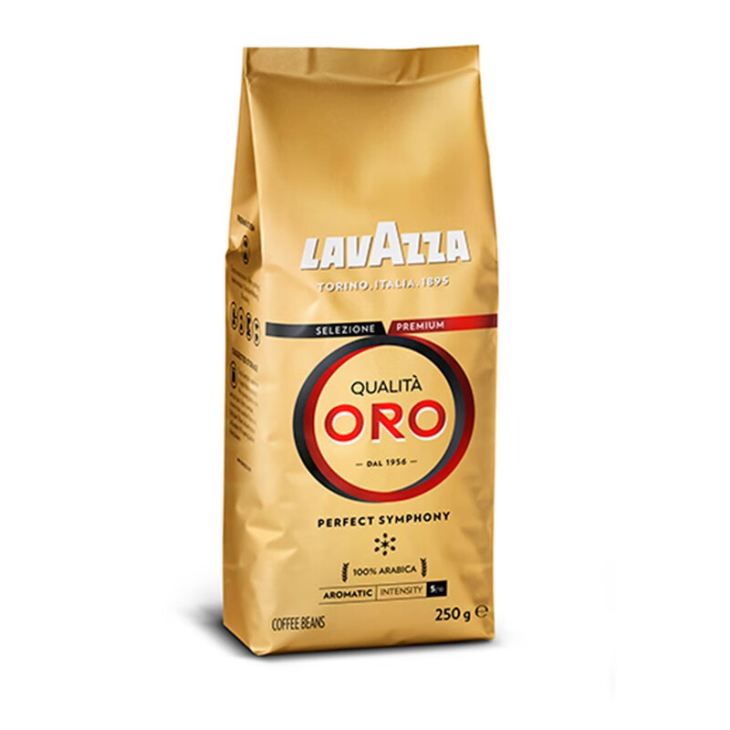 拉瓦萨（LAVAZZA）意大利原装进口阿拉比卡拼配 欧罗金咖啡豆250g