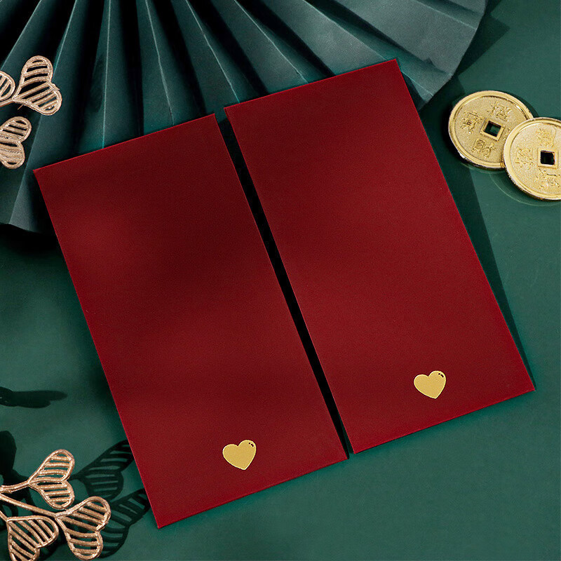 TaTanice Red Envelopes, Pack of 6, Birthday Red Envelope, Wedding Red Envelope, Small Red Packet for 100-1000 Yuan Bills