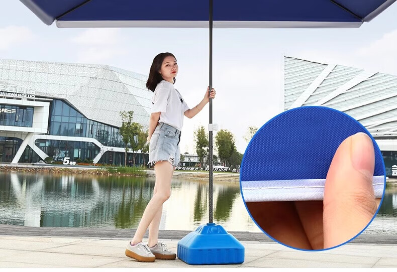 DSRAWMYT Outdoor Sun Umbrella Large Commercial Patio Umbrella Big Market Square Rectangular Rain Shelter Umbrella 14