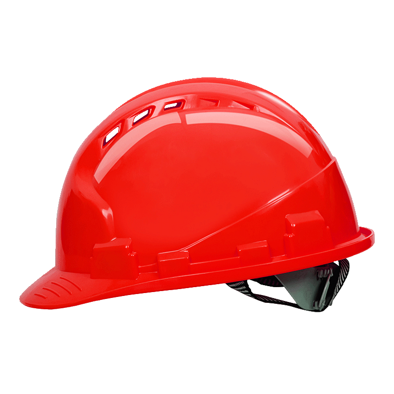 Dunshou Three-Rib Safety Helmet Breathable National Standard Anti-Smashing Industrial Hard Hat Construction Site Building Red
