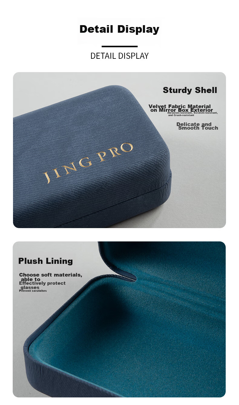 Jingbang Optical Myopia Glasses Case, Portable, Crush-Resistant, Shockproof, Large Capacity Eyeglass Pouch, Protective Storage Box, Eyewear Bag 11