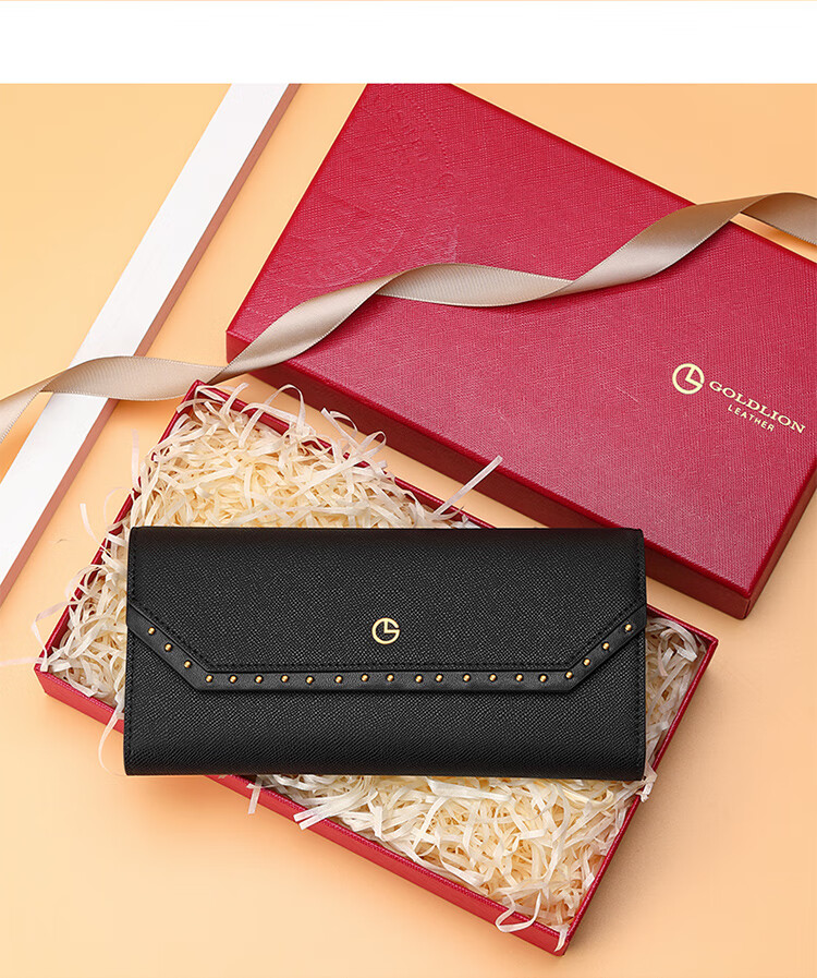 Goldlion Women's Wallet, Fashionable Long Style, Large Capacity Purse, Gift Box, Birthday Present 12