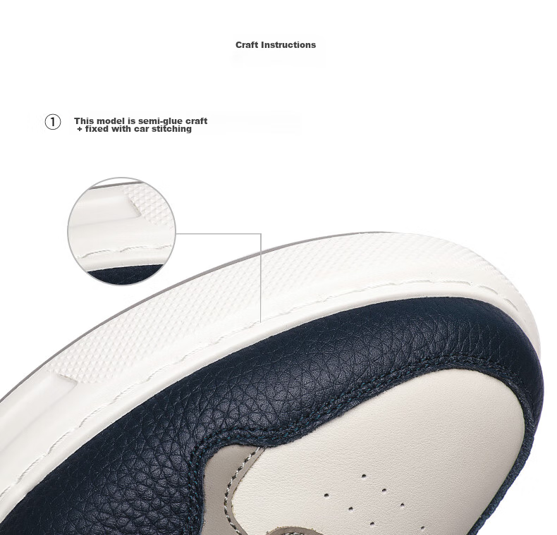 Goldlion Men's Shoes, Casual Sneakers, Lightweight And Comfortable, Classic Versatile Skateboard Shoes, G557430575LBE, White And Blue, Size 39 4