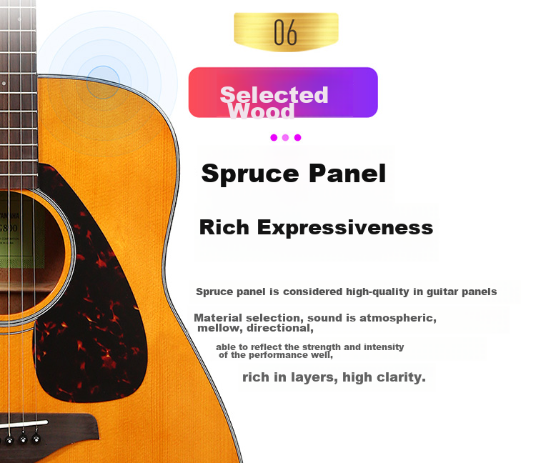 YAMAHA FG830VN North American Model Solid Wood Top Acoustic Guitar for Beginners, 41-Inch Guitar in Gloss Vintage Color 13