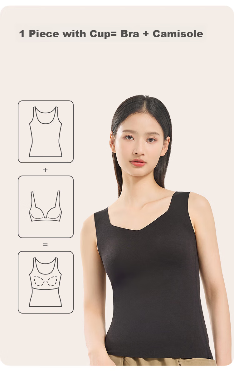 JD Jingzao Summer 100% Wool Base Vest Women Fine Merino Wool Sleeveless Top Tranquil Black XL 7