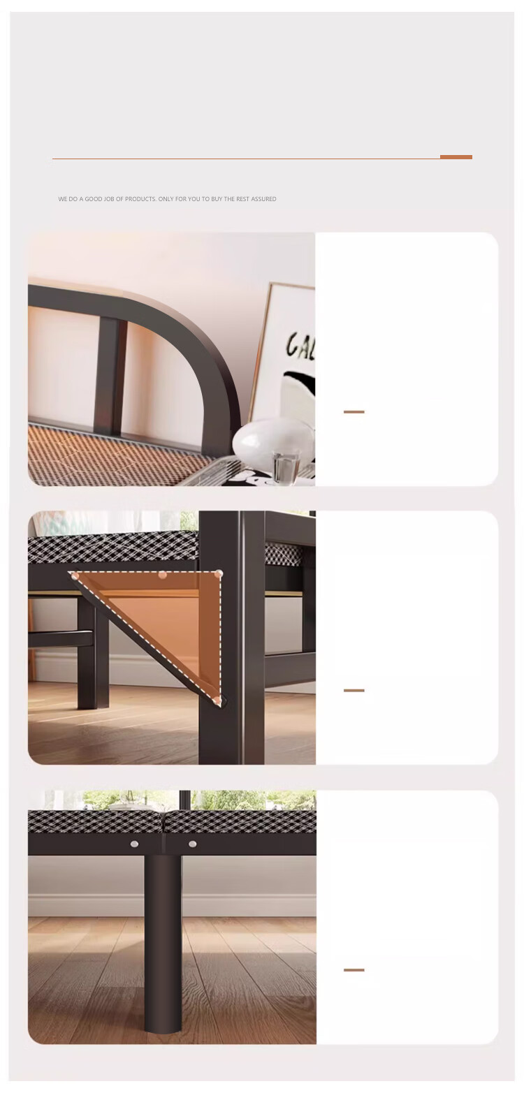 L&S Folding Bed, Single Bed for Home Use, Nap Bed, Camping Bed, No Assembly Required, Hard Board Bed, Accompanying Bed, BGC857 White, 120cm 9