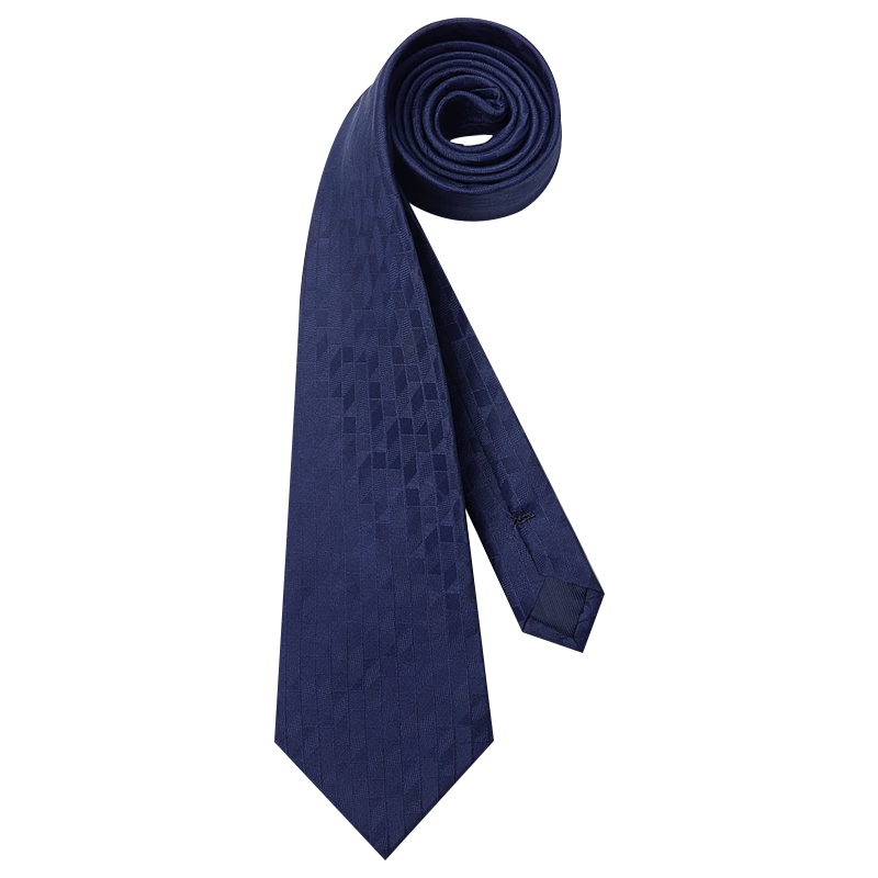 Luomeng Men's Hand-Tied Silk Tie, High-End Wedding Formal Wear for Business And Special Occasions, Qixi Valentine's Day Gift, Navy Blue