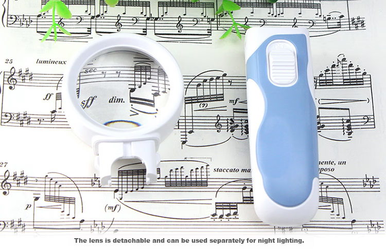 MIXOUT Handheld High-Definition Reading Magnifier with 5x Magnification, 90mm Large Aperture, Clear View, And LED Light 6
