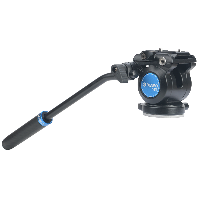 Benro S2N Hydraulic Head, Mirrorless And DSLR Camera Photography And Video Tripod, Monopod, Sliding Rail, Bird Shooting, Dynamic Balance, Quick Release, Hand Hole, Damping Head