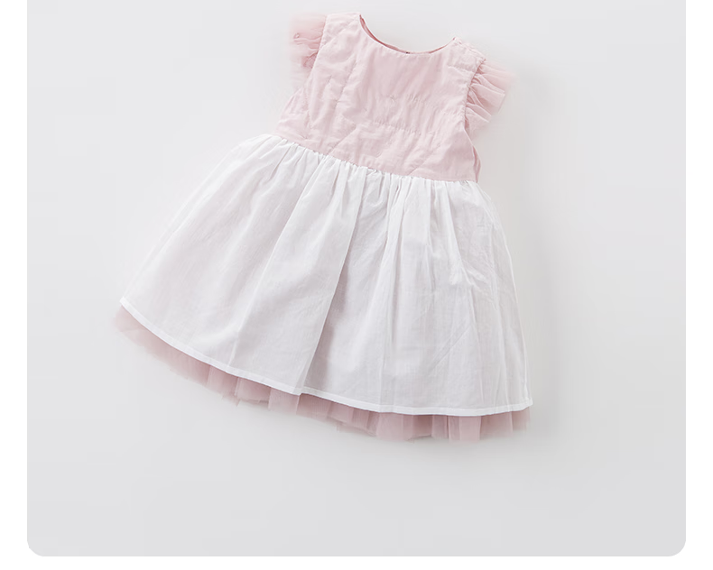 DAVE & BELLA Children's Summer Dress, Girls' Tulle Skirt, Princess Dress, Kids' Puffy Skirt, DB7536-R, Smoky Purple 9