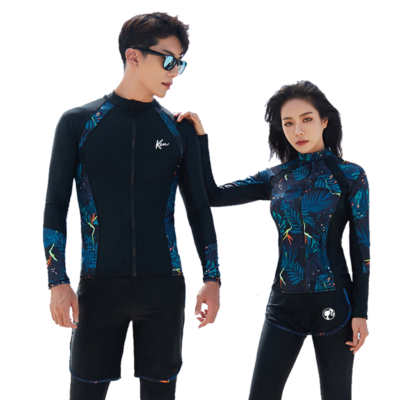 Barbie Couple's Wetsuits, Women's Two-Piece Long-Sleeve Sun Protection Jellyfish Suit, Snorkeling Suit, Surfing Suit Set, Slimming Swimwear