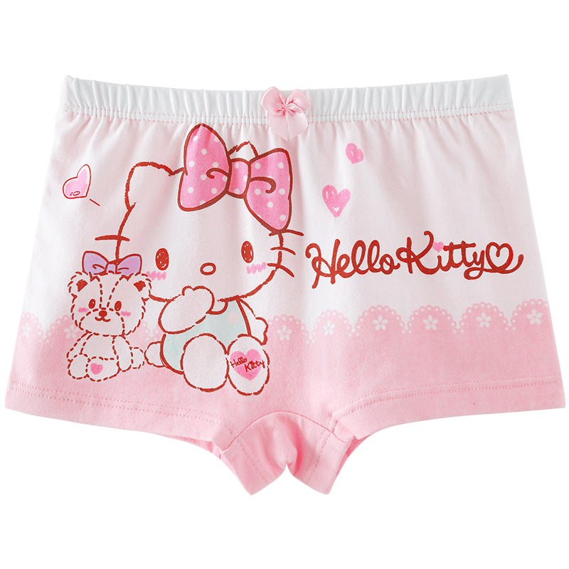 Hello Kitty Girls' Underwear, Children's Panties, Baby Girls' Boxer Briefs, Shorts, 5-Pack, KTN254 Floral Pattern, Size 110