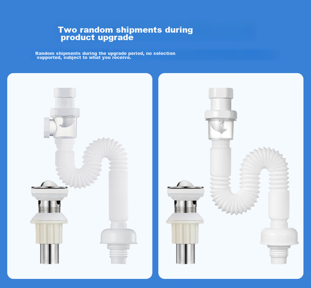 Submarine SQ-11 Drain, Basin Drain Pipe Set with Overflow Hole, Drain Kit 1
