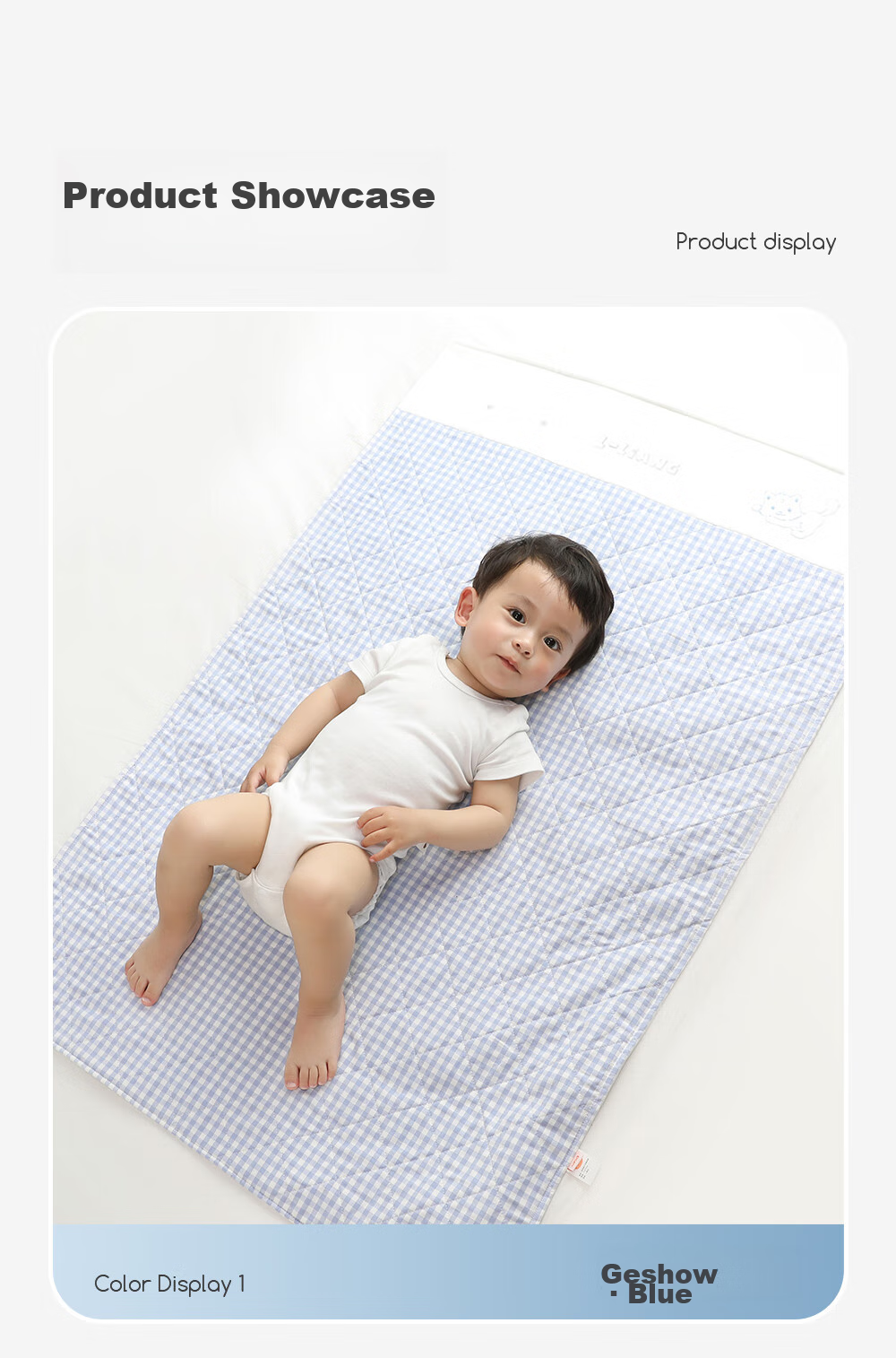 Liangliang Baby Waterproof Washable Cotton Linen Large Urine Pad Mattress 81x60cm Cooling Mat 15