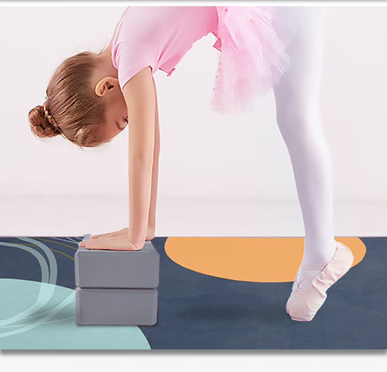 Peak Yoga Block High-Density Eco-Friendly Dance Brick Children's Practice Foam Brick Adult Yoga Aid Tool Pair Pink Blue 4