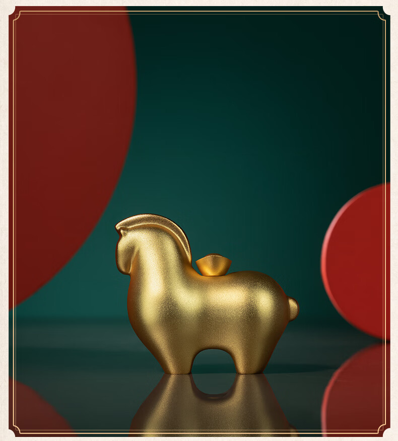 Master Tong "Instant Wealth" Desktop Real Gold Plated Horse Ornament Home Decoration Festival Gift 2