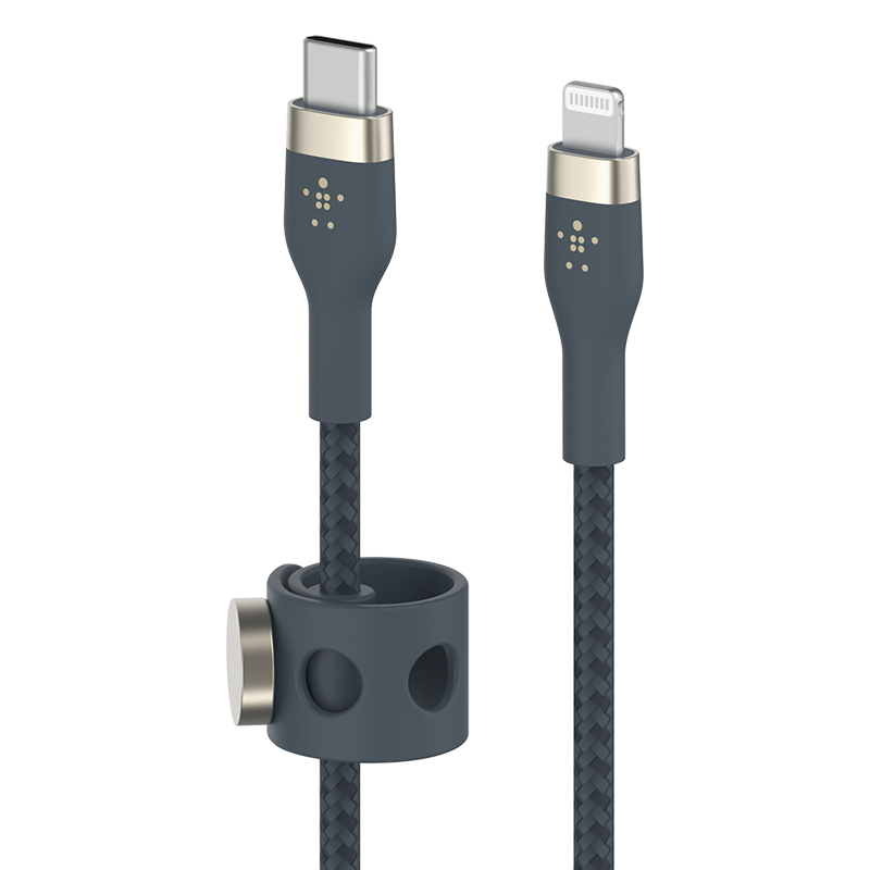 BELKIN Apple Charging Cable, Double-Layer Braided, MFi Certified, Apple Phone PD Fast Charging, Type-C to Lightning Charging Cable, 1 Meter Blue, CAA011