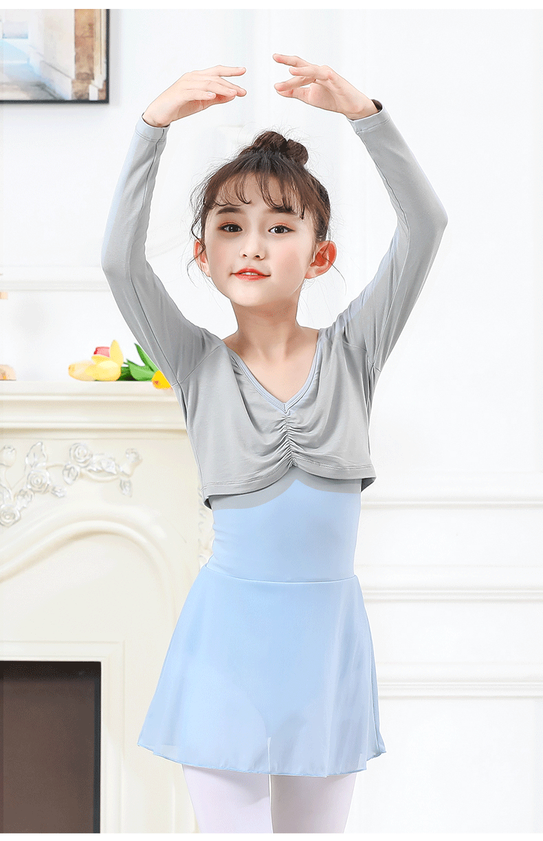 Zhiyouban Children's Outer Dance Shawl, Ballet Practice Top, Shoulder-Protecting Cover-Up for Girls' Dance Classes, Thin Vest, Pink 5
