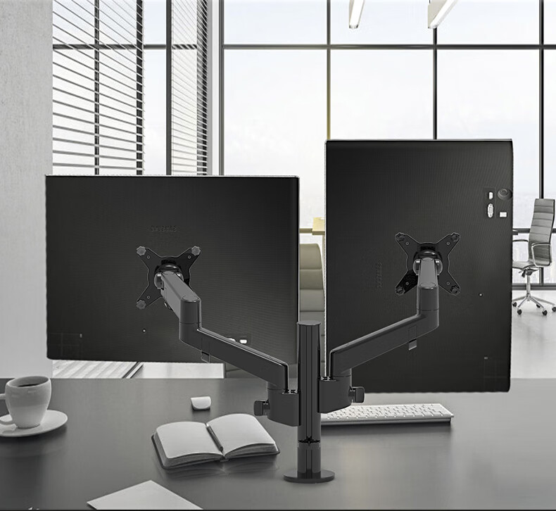 ECOLA Monitor Stand, Computer Stand, Height-Increasing Stand for Computers, Mechanical Arm Computer Desk Stand, Spiral Lifting Mechanical Spring Display Screen Stand FT62BK 3