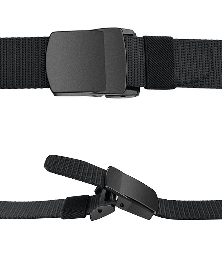 HALFEEL Canvas Belt for Men, Metal-Free Security-Friendly Automatic Buckle Casual Versatile Outdoor Leather Belt for Men And Women Pants Belt Military Training 3